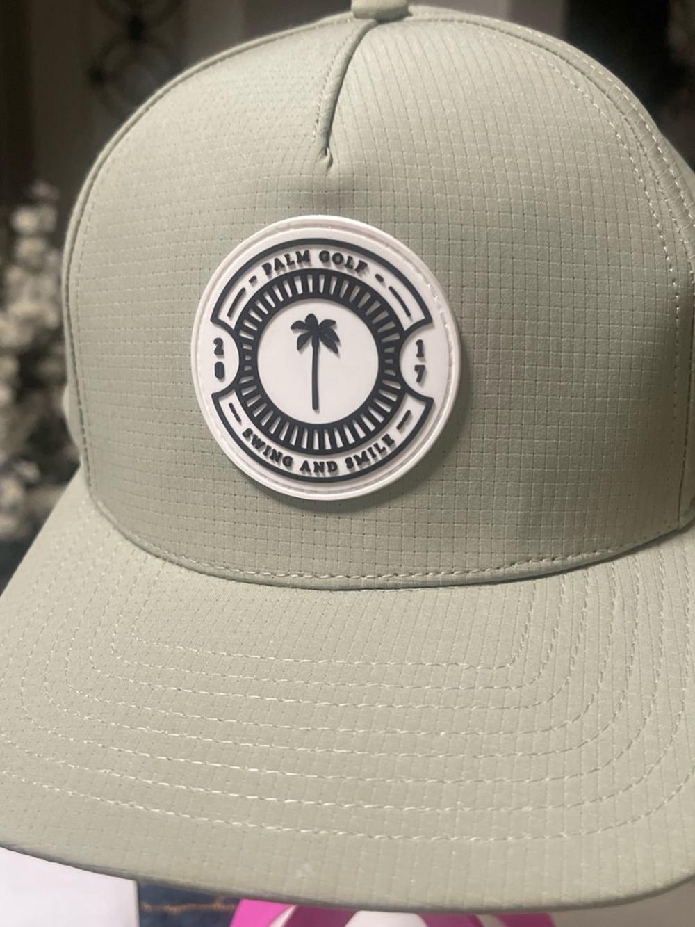 Sage Green Men's Patch Snapback Hat